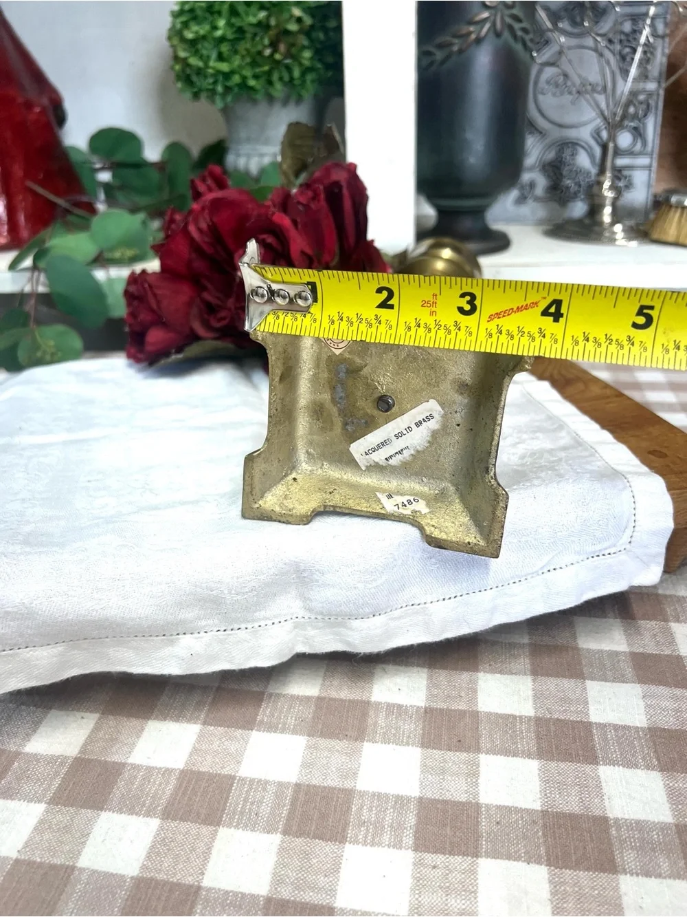Vintage brass candlestick holder
